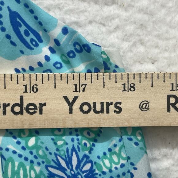 Lilly Pulitzer Target Shirt Womens Blue Sea Life Beach Shells Starfish Halter - Picture 7 of 9